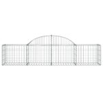 vidaXL Oblúkový gabionový kôš 11 ks 200x50x40/60 cm pozinkované železo – Obrázok 4