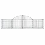 vidaXL Oblúkový gabionový kôš 15 ks 200x50x40/60 cm pozinkované železo – Obrázok 4