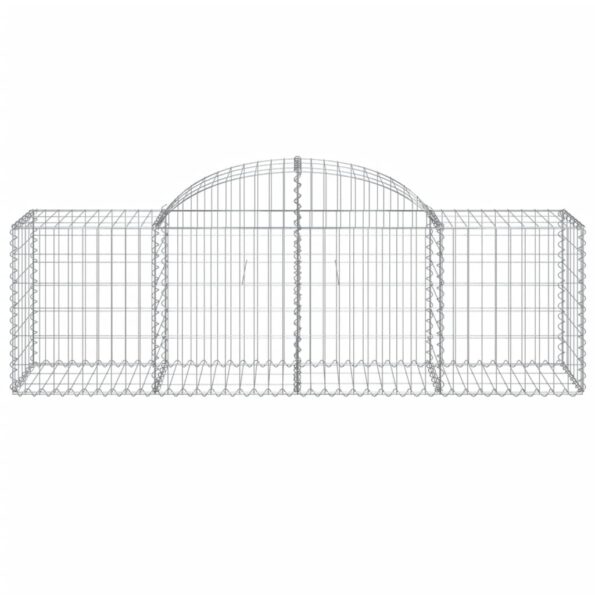 vidaXL Oblúkový gabionový kôš 3 ks 200x50x60/80 cm pozinkované železo – Obrázok 4