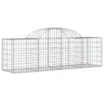 vidaXL Oblúkový gabionový kôš 9 ks 200x50x60/80 cm pozinkované železo – Obrázok 3