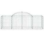 vidaXL Oblúkový gabionový kôš 9 ks 200x50x60/80 cm pozinkované železo – Obrázok 4
