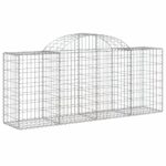 vidaXL Oblúkové gabionové koše 3 ks 200x50x80/100cm pozinkované železo – Obrázok 3
