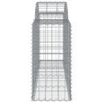 vidaXL Oblúkové gabionové koše 3 ks 200x50x80/100cm pozinkované železo – Obrázok 5