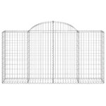 vidaXL Oblúkové gabiónové koše 3ks 200x50x100/120cm pozinkované železo – Obrázok 4