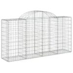 vidaXL Oblúkové gabiónové koše 5ks 200x50x100/120cm pozinkované železo – Obrázok 3