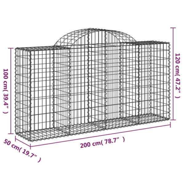 VXL8720845569068_g_en_hd_4.jpg vidaXL Oblúkové gabiónové koše 5ks 200x50x100/120cm pozinkované železo – Obrázok 6