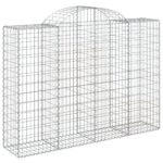 vidaXL Oblúkové gabionové koše 8 ks 200x50x140/160 cm pozink. železo – Obrázok 3