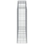 vidaXL Oblúkové gabionové koše 8 ks 200x50x140/160 cm pozink. železo – Obrázok 5