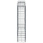 vidaXL Oblúkové gabiónové koše 8ks 200x50x160/180cm pozinkované železo – Obrázok 5