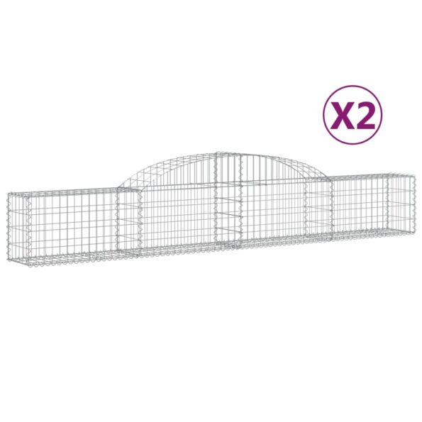 VXL8720845570507_a_en_hd_1.jpg vidaXL Oblúkový gabiónový kôš 2 ks 300x30x40/60 cm pozinkované železo – Obrázok 2
