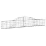 vidaXL Oblúkový gabiónový kôš 2 ks 300x30x40/60 cm pozinkované železo – Obrázok 3
