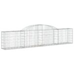 vidaXL Oblúkový gabionový kôš 7 ks 300x30x60/80 cm pozinkované železo – Obrázok 3