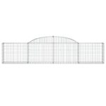 vidaXL Oblúkový gabionový kôš 7 ks 300x30x60/80 cm pozinkované železo – Obrázok 4