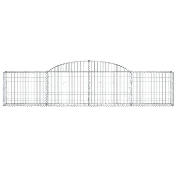 vidaXL Oblúkový gabionový kôš 7 ks 300x30x60/80 cm pozinkované železo – Obrázok 4