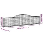 vidaXL Oblúkový gabionový kôš 9 ks 300x30x60/80 cm pozinkované železo – Obrázok 6