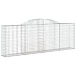 vidaXL Oblúkové gabiónové koše 3ks 300x30x100/120cm pozinkované železo – Obrázok 3