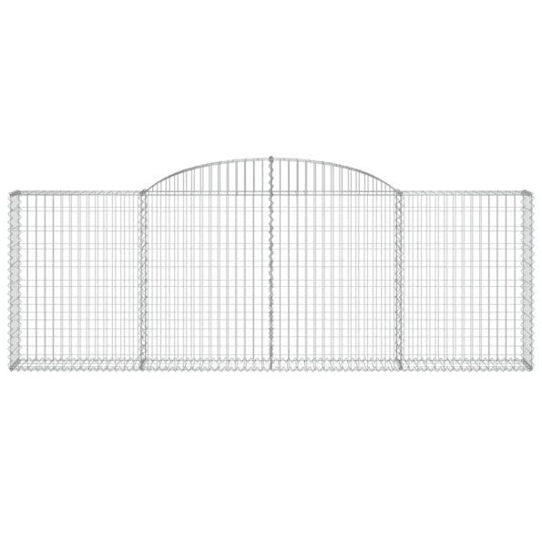 vidaXL Oblúkové gabiónové koše 3ks 300x30x100/120cm pozinkované železo – Obrázok 4