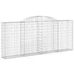 vidaXL Oblúkové gabionové koše 6 ks 300x30x120/140 cm pozink. železo – Obrázok 3