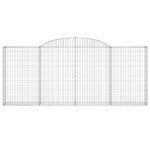 vidaXL Oblúkové gabionové koše 6 ks 300x30x120/140 cm pozink. železo – Obrázok 4
