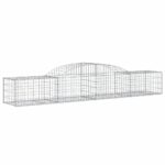 vidaXL Oblúkový gabionový kôš 6 ks 300x50x40/60 cm pozinkované železo – Obrázok 3