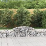 vidaXL Oblúkový gabionový kôš 6 ks 300x50x40/60 cm pozinkované železo
