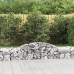 vidaXL Oblúkový gabionový kôš 8 ks 300x50x40/60 cm pozinkované železo