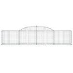vidaXL Oblúkový gabionový kôš 7 ks 300x50x60/80 cm pozinkované železo – Obrázok 4