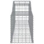 vidaXL Oblúkový gabionový kôš 7 ks 300x50x60/80 cm pozinkované železo – Obrázok 5