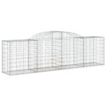 vidaXL Oblúkové gabionové koše 6 ks 300x50x80/100cm pozinkované železo – Obrázok 3