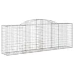 vidaXL Oblúkové gabiónové koše 3ks 300x50x100/120cm pozinkované železo – Obrázok 3