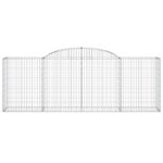 vidaXL Oblúkové gabiónové koše 3ks 300x50x100/120cm pozinkované železo – Obrázok 4
