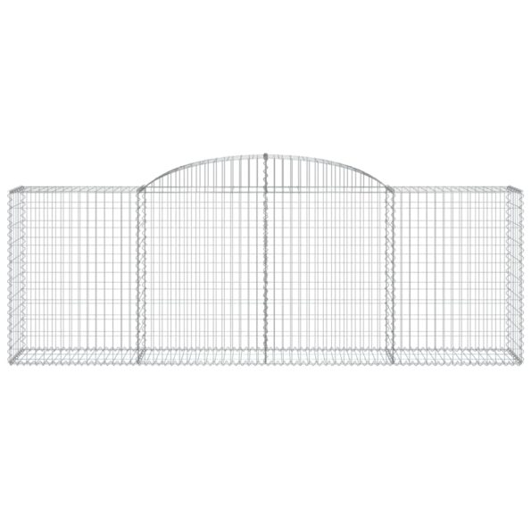 vidaXL Oblúkové gabiónové koše 10 ks 300x50x100/120cm pozinkov. železo – Obrázok 4