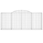 vidaXL Oblúkové gabionové koše 4 ks 300x50x120/140 cm pozink. železo – Obrázok 4