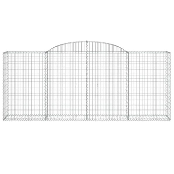 vidaXL Oblúkové gabionové koše 4 ks 300x50x120/140 cm pozink. železo – Obrázok 4