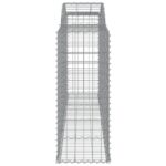 vidaXL Oblúkové gabionové koše 4 ks 300x50x120/140 cm pozink. železo – Obrázok 5