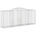 vidaXL Oblúkové gabionové koše 6 ks 300x50x120/140 cm pozink. železo – Obrázok 3