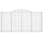 vidaXL Oblúkové gabionové koše 5 ks 300x50x140/160 cm pozink. železo – Obrázok 4