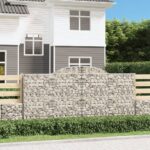 vidaXL Oblúkové gabionové koše 5 ks 300x50x140/160 cm pozink. železo