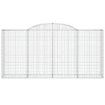 vidaXL Oblúkové gabionové koše 7 ks 300x50x140/160 cm pozink. železo – Obrázok 4