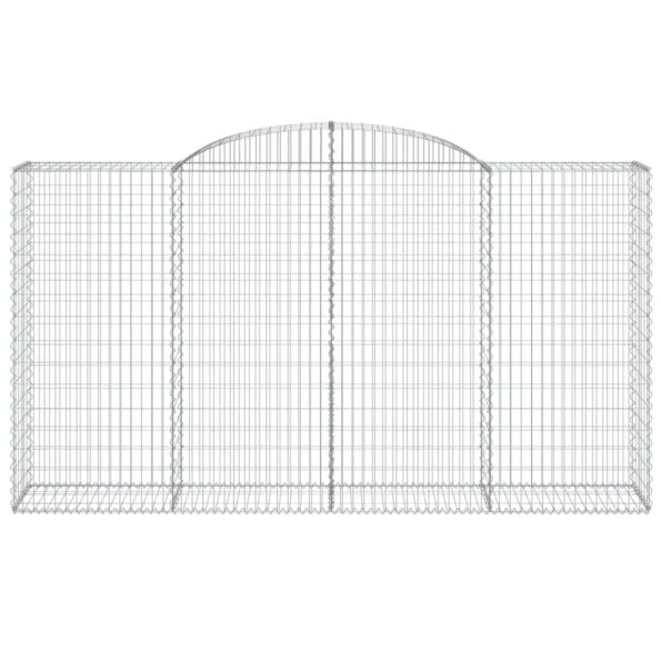 vidaXL Oblúkové gabiónové koše 3ks 300x50x160/180cm pozinkované železo – Obrázok 4