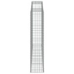 vidaXL Oblúkový gabionový kôš 3 ks 300x50x220/240cm pozinkované železo – Obrázok 5