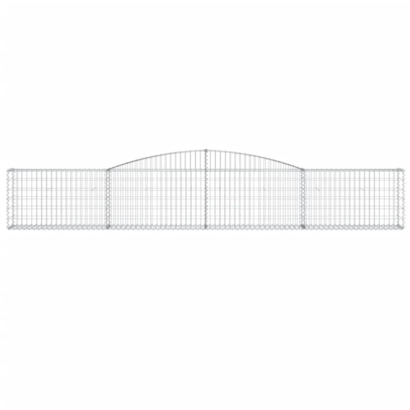 vidaXL Oblúkový gabionový kôš 6 ks 400x30x60/80 cm pozinkované železo – Obrázok 4