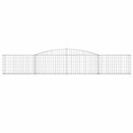 vidaXL Oblúkový gabionový kôš 8 ks 400x30x60/80 cm pozinkované železo – Obrázok 4