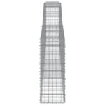 vidaXL Oblúkové gabionové koše 8 cm 400x30x80/100cm pozinkované železo – Obrázok 5
