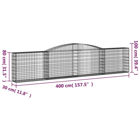 VXL8720845574420_g_en_hd_4.jpg vidaXL Oblúkové gabionové koše 8 cm 400x30x80/100cm pozinkované železo – Obrázok 6