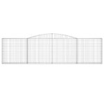 vidaXL Oblúkové gabiónové koše 3ks 400x30x100/120cm pozinkované železo – Obrázok 4