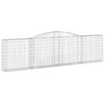 vidaXL Oblúkové gabiónové koše 7ks 400x30x100/120cm pozinkované železo – Obrázok 3