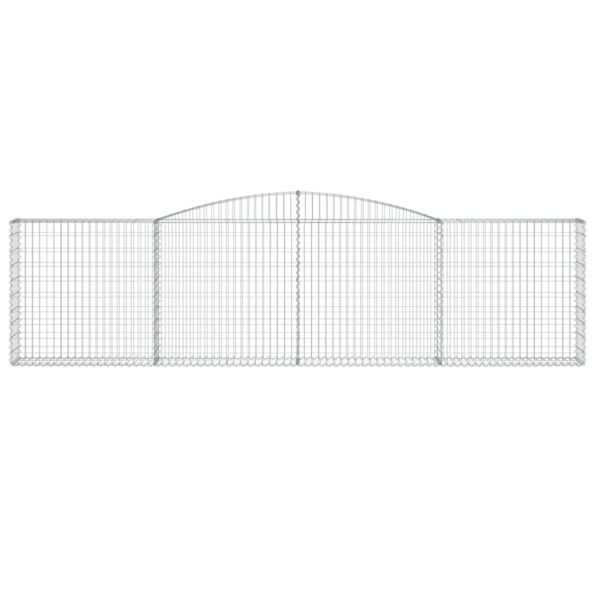 vidaXL Oblúkové gabiónové koše 7ks 400x30x100/120cm pozinkované železo – Obrázok 4