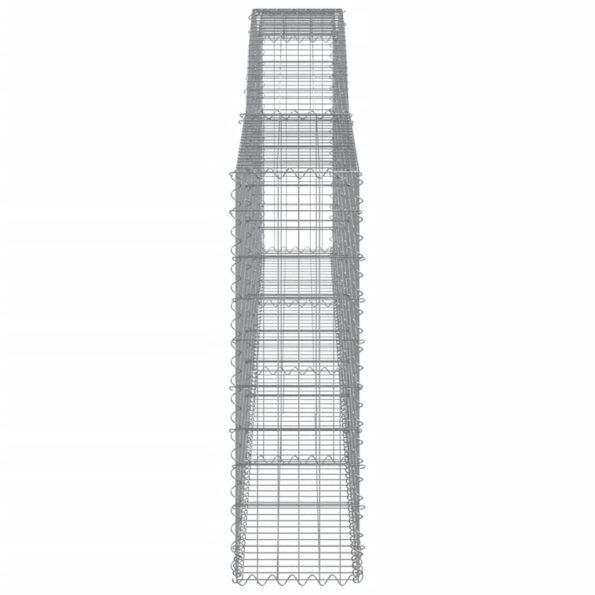 vidaXL Oblúkové gabiónové koše 7ks 400x30x100/120cm pozinkované železo – Obrázok 5