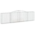 vidaXL Oblúkové gabiónové koše 9ks 400x30x100/120cm pozinkované železo – Obrázok 3